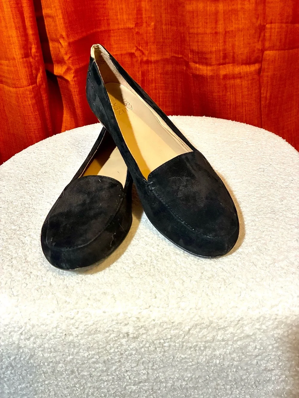 Naturalizer Black Suede Slip-On Loafers